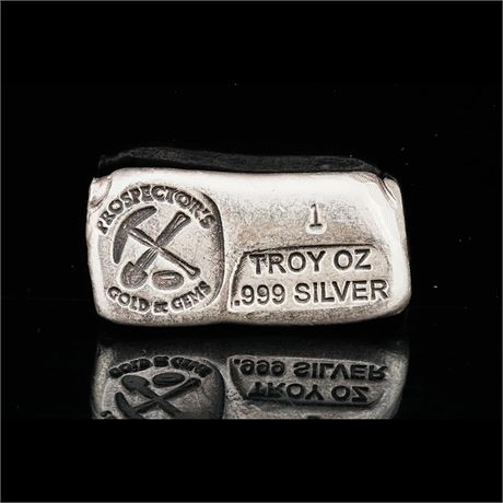 1 Troy Ounce .999 Fine Silver Hand Poured Bullion Bar
