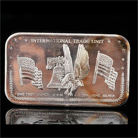 1 Troy Ounce .999 Silver International Trade Unit Bar